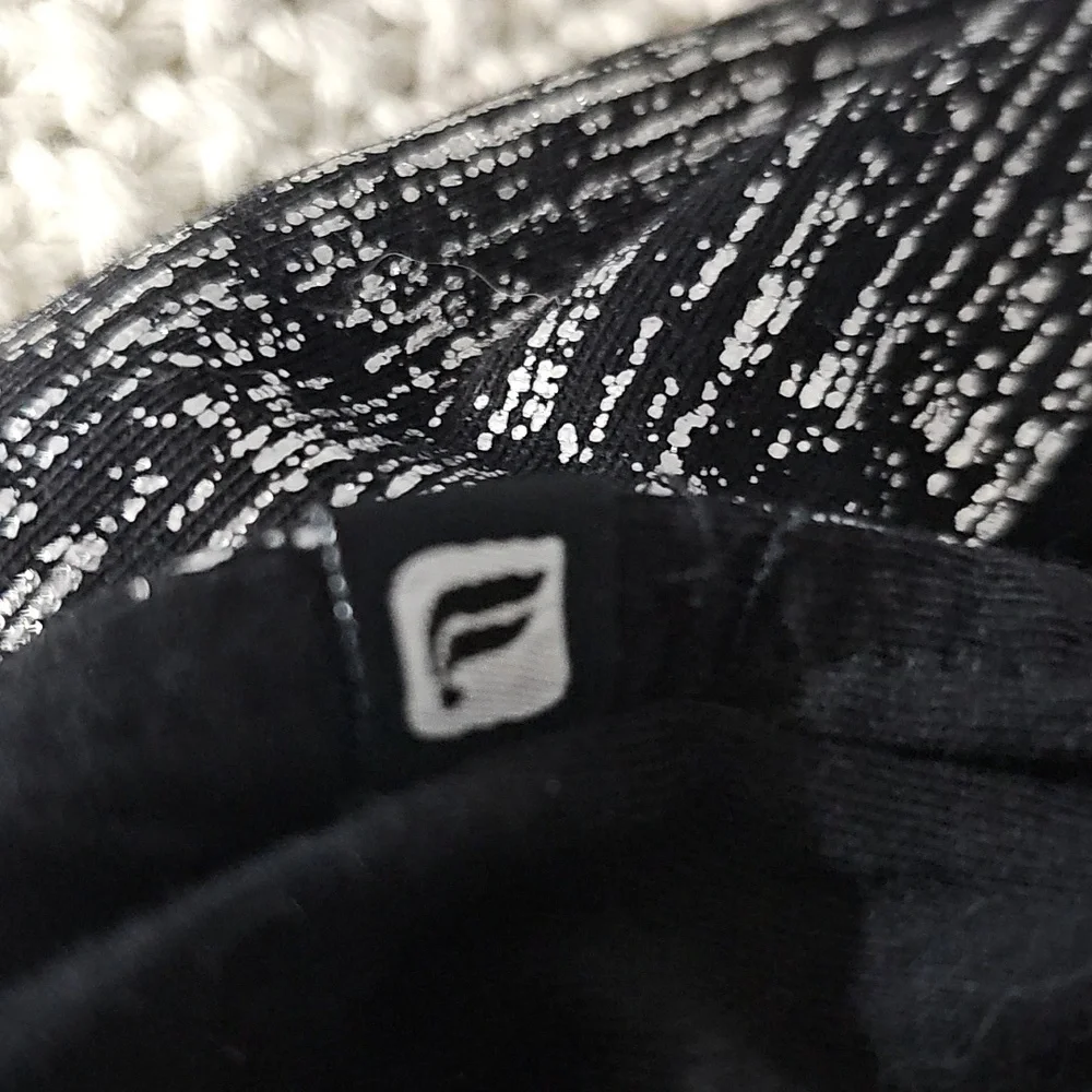 Fabletics Silver (Metallic) & Black Reversible Infinity Scarf